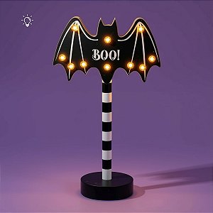 Luminária de Halloween - Morcego BOO! -  26,5cm - 1 unidade - Rizzo
