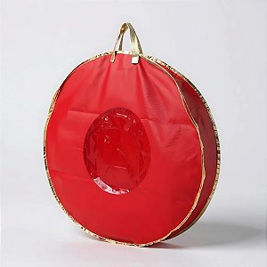 Bolsa Vermelha Para Guirlanda De Natal - 12x76x76cm - 1 unidades - Cromus - Rizzo