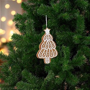 Enfeite Para Pendurar De Natal - Pinheiro De Ginger Bread - 11,5cm - 1 unidade - Cromus - Rizzo