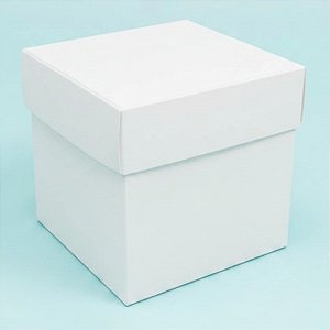 Caixa Cubo Para Panetone e Presente - XG 15x15x15cm - Branco - 10 unidades - Assk - Rizzo