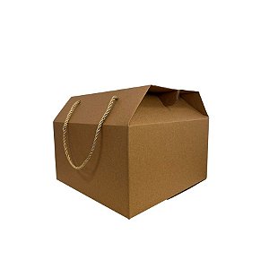 Caixa de Papelão com Alça 19x25x25cm - Kraft - 1 unidade - Rizzo