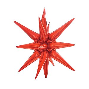 Balão de Festa Metalizado 27" 68,5cm - Sputnik Vermelho - 2 unidades - Rizzo