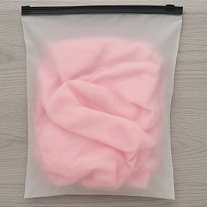 Saco Trilho Zip Preto - Transparente Fosco Com Furo - 50x60cm - 50 unidades - Rizzo