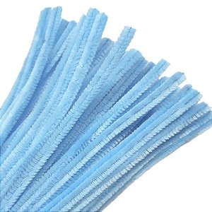 Haste de Chenille 30cm - Azul Claro - 100 unidades - Art Montagem - Rizzo
