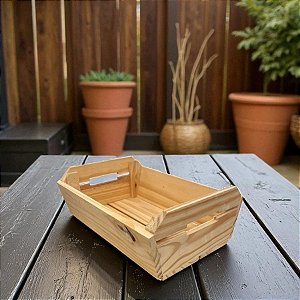 Caixote de Madeira Trapezoidal M - 30x22x11cm - 1 unidade - Rizzo