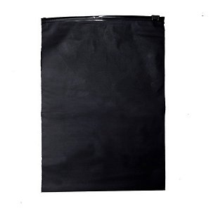 Saco Trilho Zip Preto Fosco - 30x35cm - 50 unidades - Rizzo