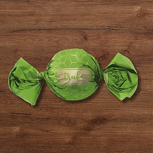 Papel Trufa 14,5x15,5cm - Star Verde - 100 unidades - Cromus - Rizzo