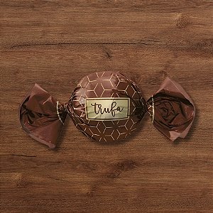 Papel Trufa 14,5x15,5cm - Star Marrom - 100 unidades - Cromus - Rizzo