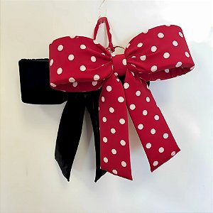 Kit Laços de Veludo Poá e Preto - 27x28x7cm - 2 unidades - Rizzo