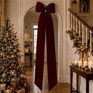 Laço Giga Veludo Vinho - 60x215cm - 1 unidade - Rizzo