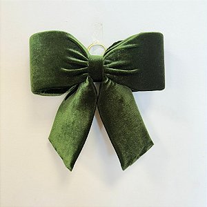 Laço de Veludo Verde Hortelã P - 20x21x6cm - 1 unidade - Rizzo