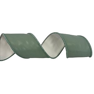 Fita Aramada Decorativa de Natal - Verde Água - 6,3cmx9,14m - 1 unidade - Cromus - Rizzo