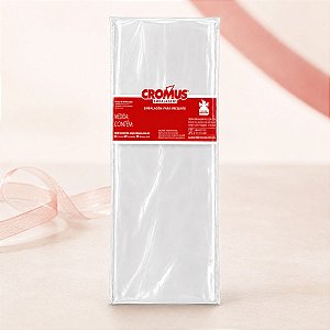 Saco Transparente - 15x44cm - 100 unidades - Cromus - Rizzo