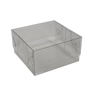 Caixa Transparente de Acetato Retangular - 7,5x7,5x4cm - 10 unidades - Cromus - Rizzo