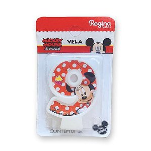 Vela Festa Minnie Número 9 - 01 unidade - Disney Original - Rizzo