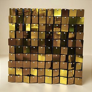 Painel Metalizado Shimmer Wall Dourado Vintage - 30x30cm - Rizzo