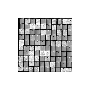 Painel Metalizado Shimmer Wall Prata com Glitter - 30x30cm - 1 unidade - Rizzo