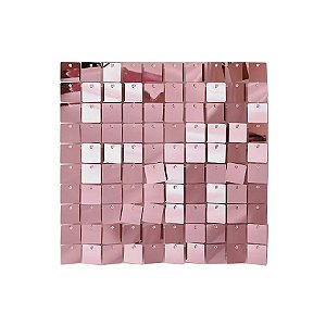 Painel Metalizado Shimmer Wall Rosa - 30x30cm - 1 unidade - Rizzo