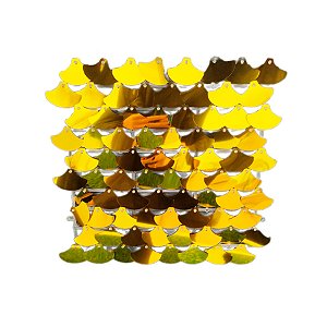 Painel Metalizado Shimmer Wall Vazado - Escama Sereia Dourado - 30x30cm - 1 unidade - Rizzo