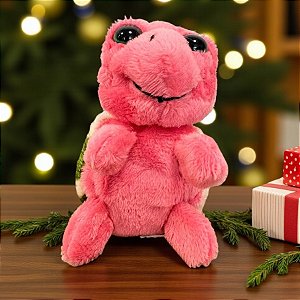 Chaveiro de Pelúcia Tartaruga - Rosa - 5x8x4cm - 1 unidade - Rizzo