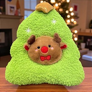 Pelúcia de Natal Árvore - Rena com Gravata - 35x41x9cm - 1 unidade - Rizzo
