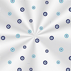 Saco Transparente Decorado - 15x22cm - Olho Grego - 100 unidades - Cromus - Rizzo Embalagens