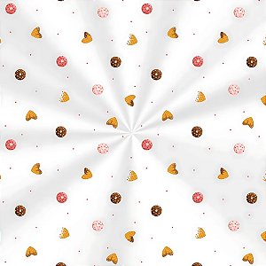 Saco Transparente Decorado - 15x22cm - Biscoitinhos Colorido - 100 unidades - Cromus - Rizzo