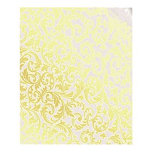 Saco Transparente Decorado - 52x70cm - Arabesco Dourado - 5 unidades - Cromus - Rizzo