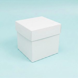 Caixa Cubo Para Panetone e Presente - P 6x6x6cm - Branco - 10 unidades - Assk - Rizzo