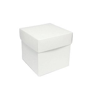 Caixa Cubo Para Panetone e Presente - P 6x6x6cm - Branco - 10 unidades - Assk - Rizzo