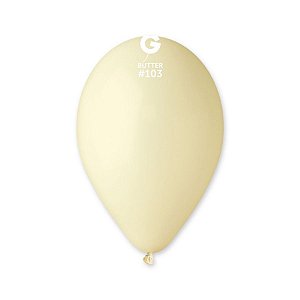 Balão de Festa Látex Liso - Butter (Manteiga) #103 - Gemar - Rizzo