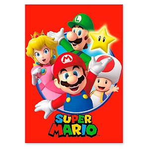 Painel Decorativo 4 Laminas - Super Mario - 90x128cm - 1 unidade - FestColor - Rizzo