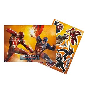 Painel Decorativo - Capitão América: Guerra Civil - 10 unidades - Disney Original - Rizzo