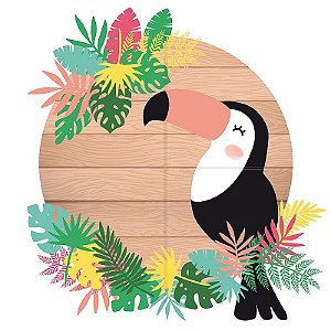 Painel Redondo 2 Laminas Festa Tropical Tucano - Cromus - Rizzo