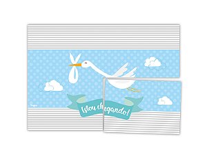 Painel Decorativo 126X88 Cm Festa Festa Cha de Bebe Menino 01 Unidade - Regina - Rizzo Festas