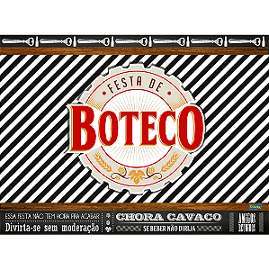 Painel Decorativo Festa TNT Festa Boteco - 01 Unidade - Festcolor - Rizzo Festas