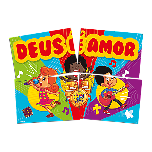 Painel Decorativo Festa Festa 3 Palavrinhas - Festcolor - Rizzo Festas