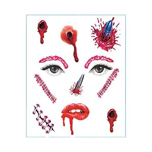 Tatuagem Temporária Para Pele - Hallowen - Flor - 1 unidade - Rizzo