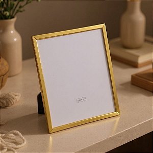 Porta-Retrato em Metal Dourado para Foto 15x20cm  - 1 unidade - Rizzo