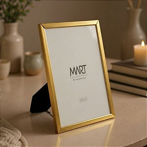 Porta-Retrato em Metal Dourado para Foto 10x15cm  - 1 unidade - Rizzo