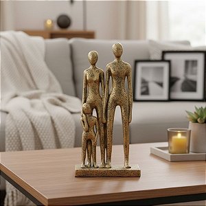Escultura Família em Poliresina - 29,5x14cm - 1 unidade - Rizzo
