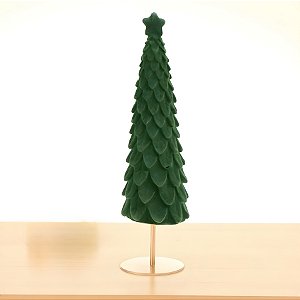 Enfeite Decorativo de Natal - Pinheiro com Estrela Base Dourada - 23,5x7cm - 1 unidade - Cromus - Rizzo
