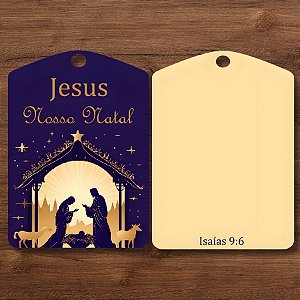 Tag Decorativa de Natal - Nosso Natal - 7x5cm - 10 unidades - Rizzo