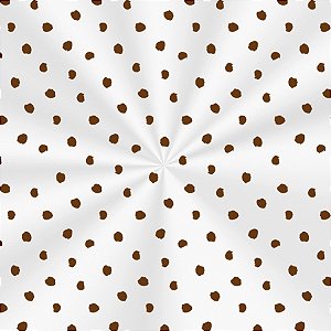 Saco Adesivado Decorado com Aba - Dots Marrom - 100 unidades - Cromus - Rizzo
