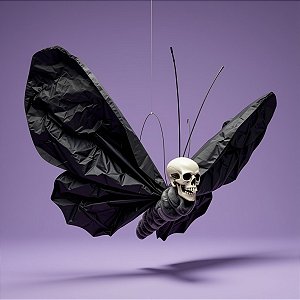 Enfeite Para Pendurar De Halloween - Borboleta Caveira - 39x50x8cm - 1 unidade - Florarte  - Rizzo