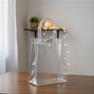 Sacola Transparente Botão - 20x15x7cm - 12 unidades - Rizzo