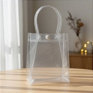 Sacola Transparente Botão - 16x15x7cm - 12 unidades - Rizzo
