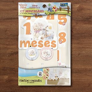 Kit Mesversário Pooh Baby - 60 Peças unidades - Festcolor - Rizzo