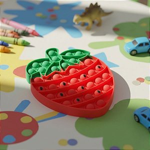 Molde de Silicone Pop It - Morango - 15,5x12,5cm - 1 unidade - Rizzo