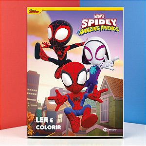 Livro para Colorir - Spidey e Seus Amigos - 27x20cm - 1 unidade - Disney Original - Rizzo